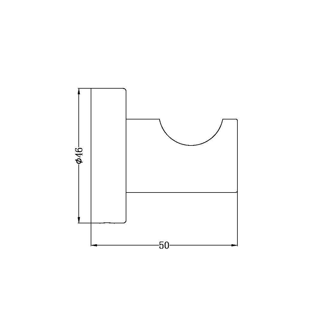 MECCA ROBE HOOK MATTE BLACK