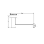 MECCA TOILET ROLL HOLDER BRUSHED GOLD