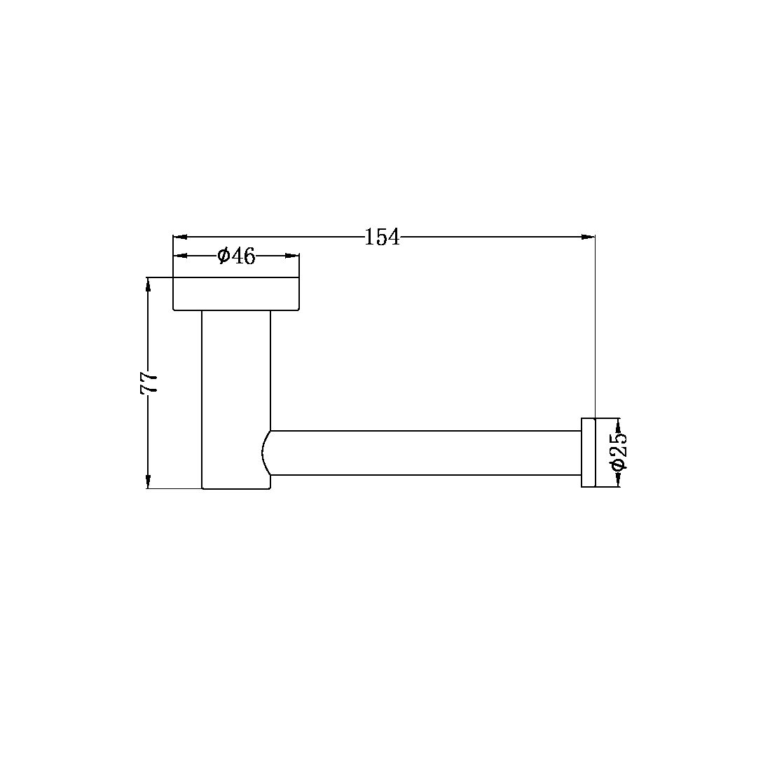 MECCA TOILET ROLL HOLDER MATTE WHITE