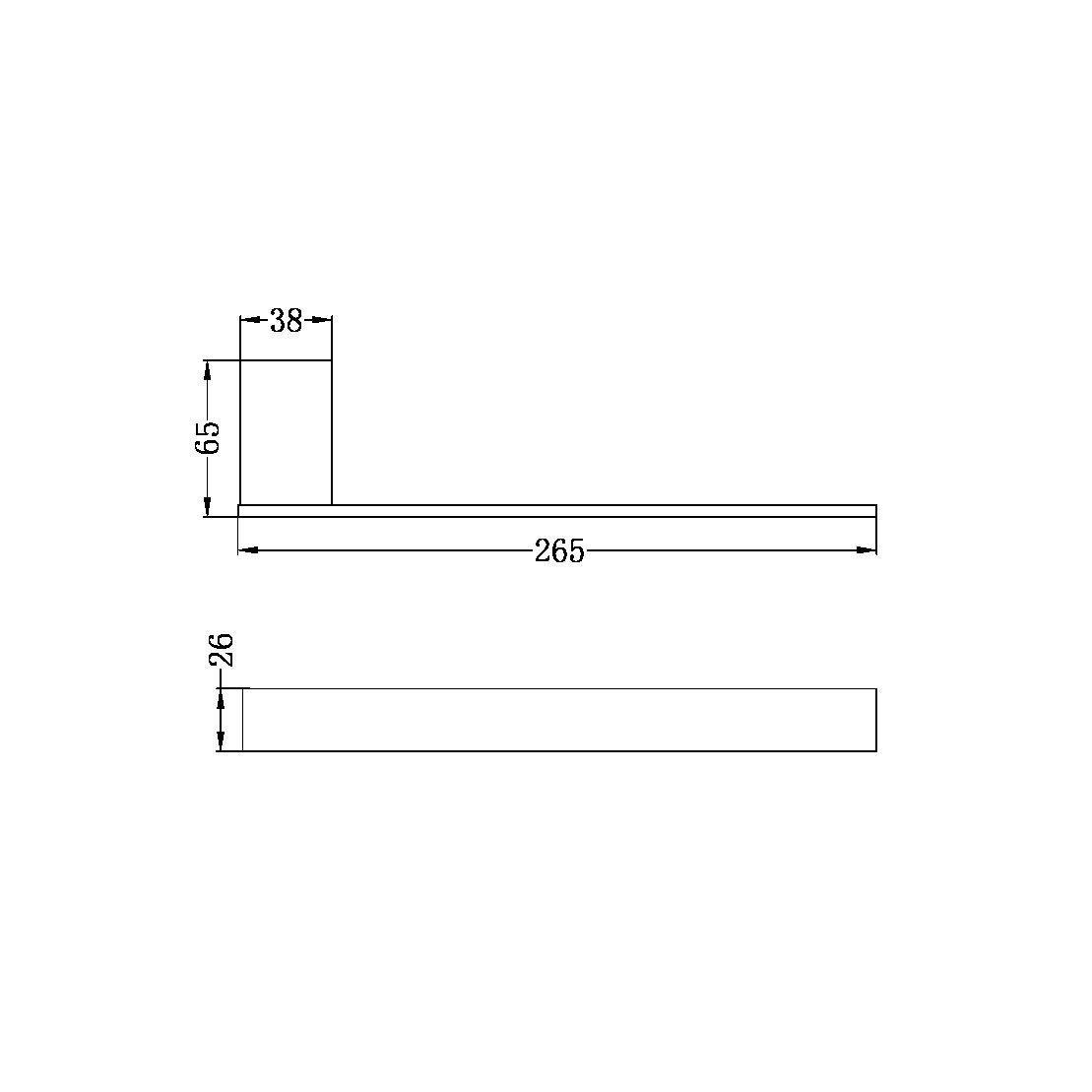 CELIA HAND TOWEL RAIL MATTE BLACK