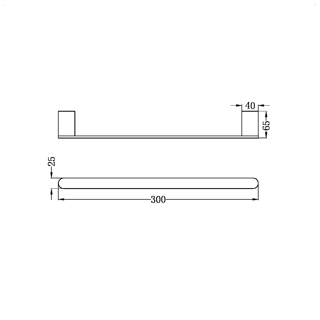 BIANCA HAND TOWEL RAIL BRUSHED BRONZE
