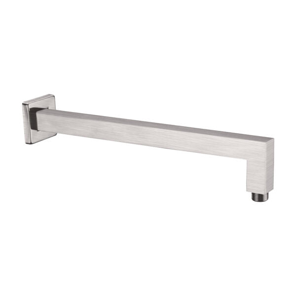 SQUARE SHOWER ARM BRUSHED NICKEL