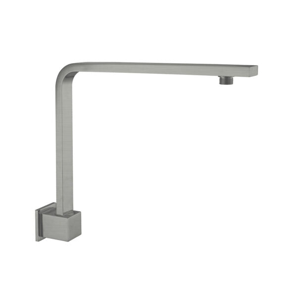 SQUARE SWIVEL SHOWER ARM GUN METAL