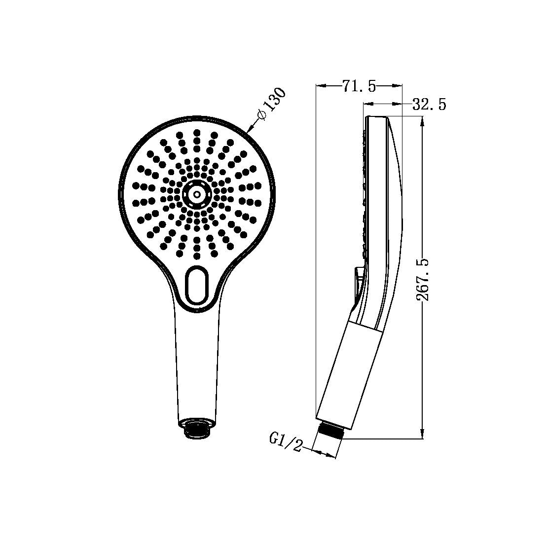 OPAL HAND SHOWER BRUSHED BRONZE