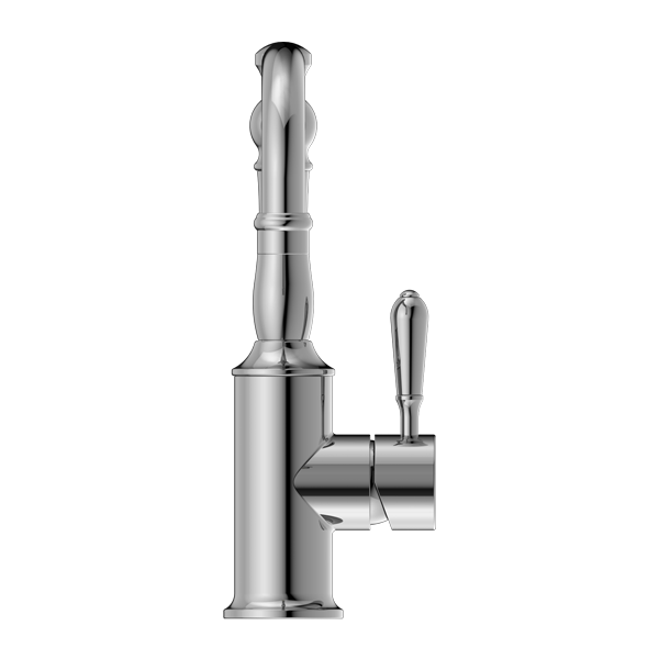 YORK BASIN MIXER HOOK SPOUT WITH METAL LEVER CHROME