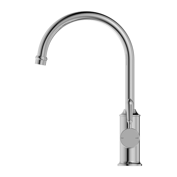 YORK KITCHEN MIXER GOOSENECK SPOUT WITH METAL LEVER CHROME