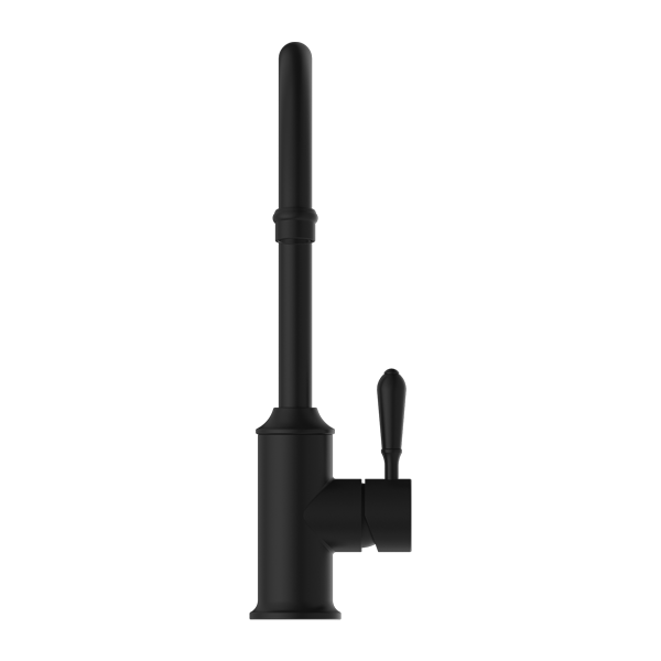 YORK KITCHEN MIXER GOOSENECK SPOUT WITH METAL LEVER MATTE BLACK
