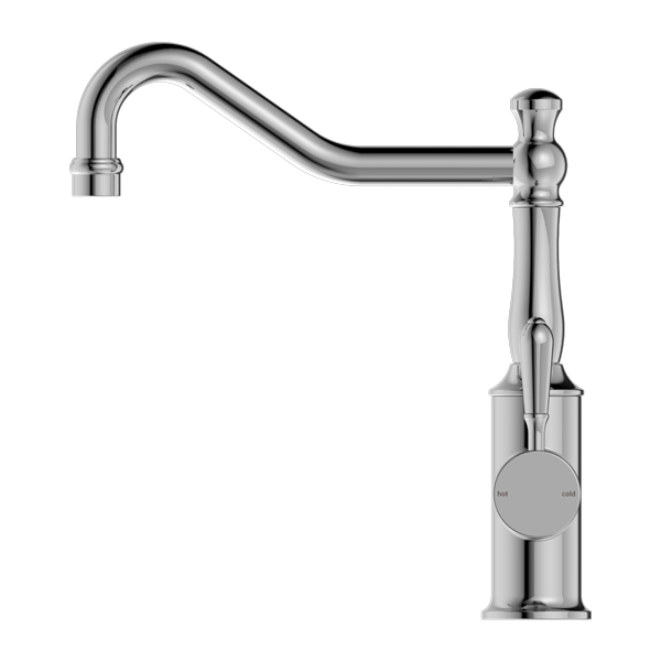 YORK KITCHEN MIXER HOOK SPOUT WITH METAL LEVER CHROME