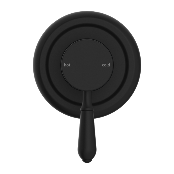 YORK SHOWER MIXER WITH METAL LEVER MATTE BLACK