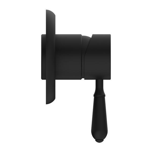 YORK SHOWER MIXER WITH METAL LEVER MATTE BLACK