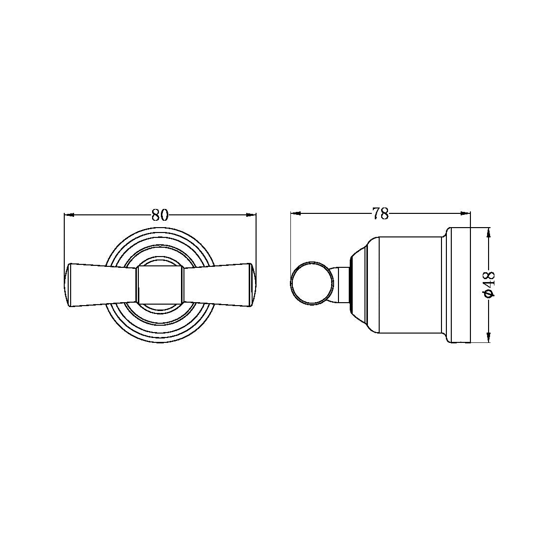 YORK ROBE HOOK CHROME
