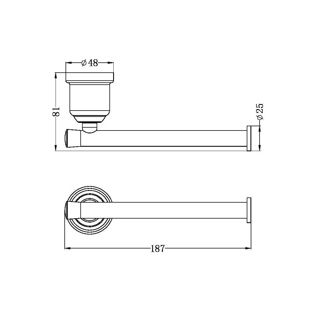 YORK TOILET ROLL HOLDER CHROME