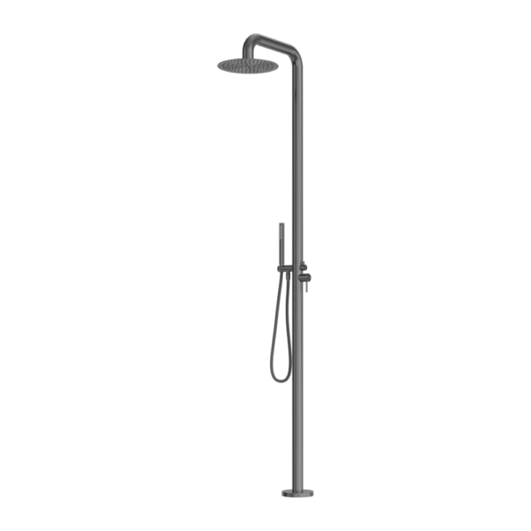 ZEN SS316L OUTDOOR FREESTANDING SHOWER COLUMN GRAPHITE