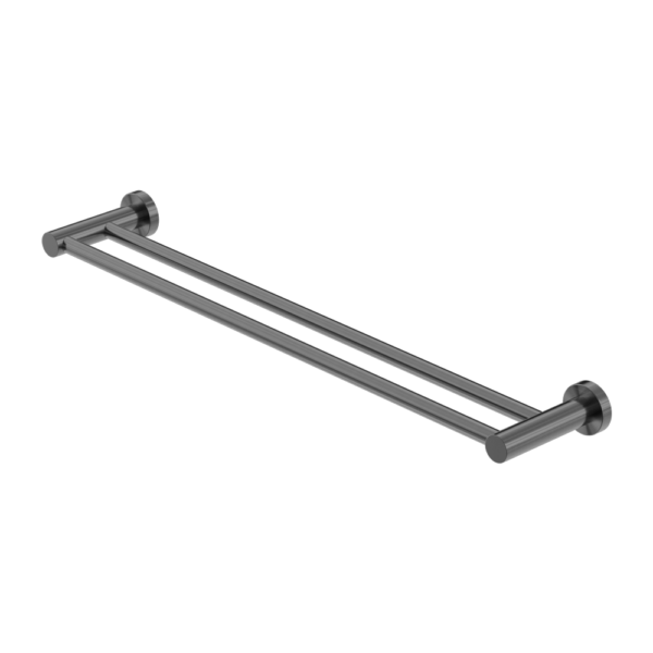 MECCA DOUBLE TOWEL RAIL 600MM GUN METAL