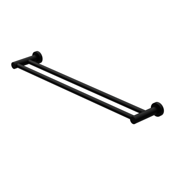 MECCA DOUBLE TOWEL RAIL 600MM MATTE BLACK