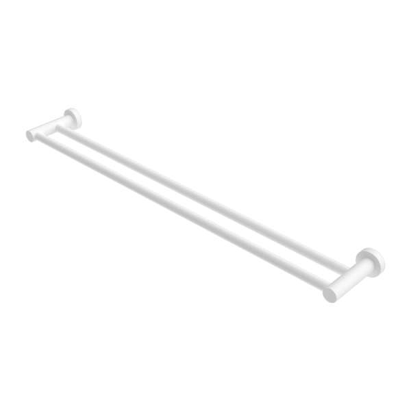 MECCA DOUBLE TOWEL RAIL 600MM MATTE WHITE