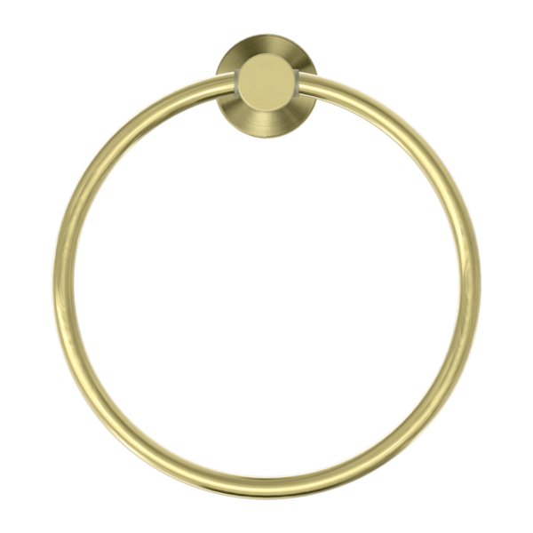 MECCA HAND TOWEL RING BRUSHED GOLD