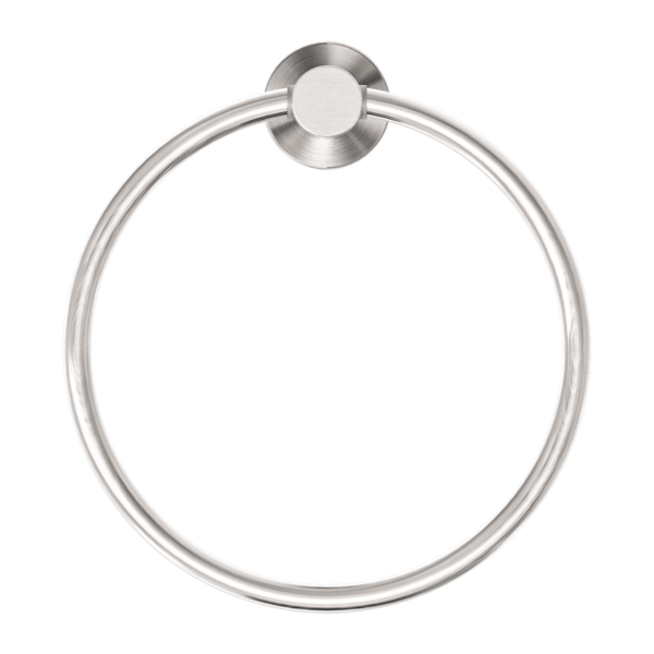 MECCA HAND TOWEL RING BRUSHED NICKEL