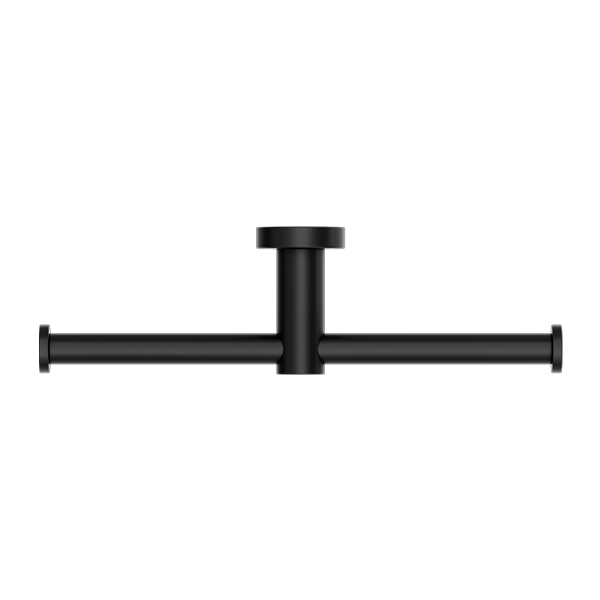 MECCA DOUBLE TOILET ROLL HOLDER MATTE BLACK