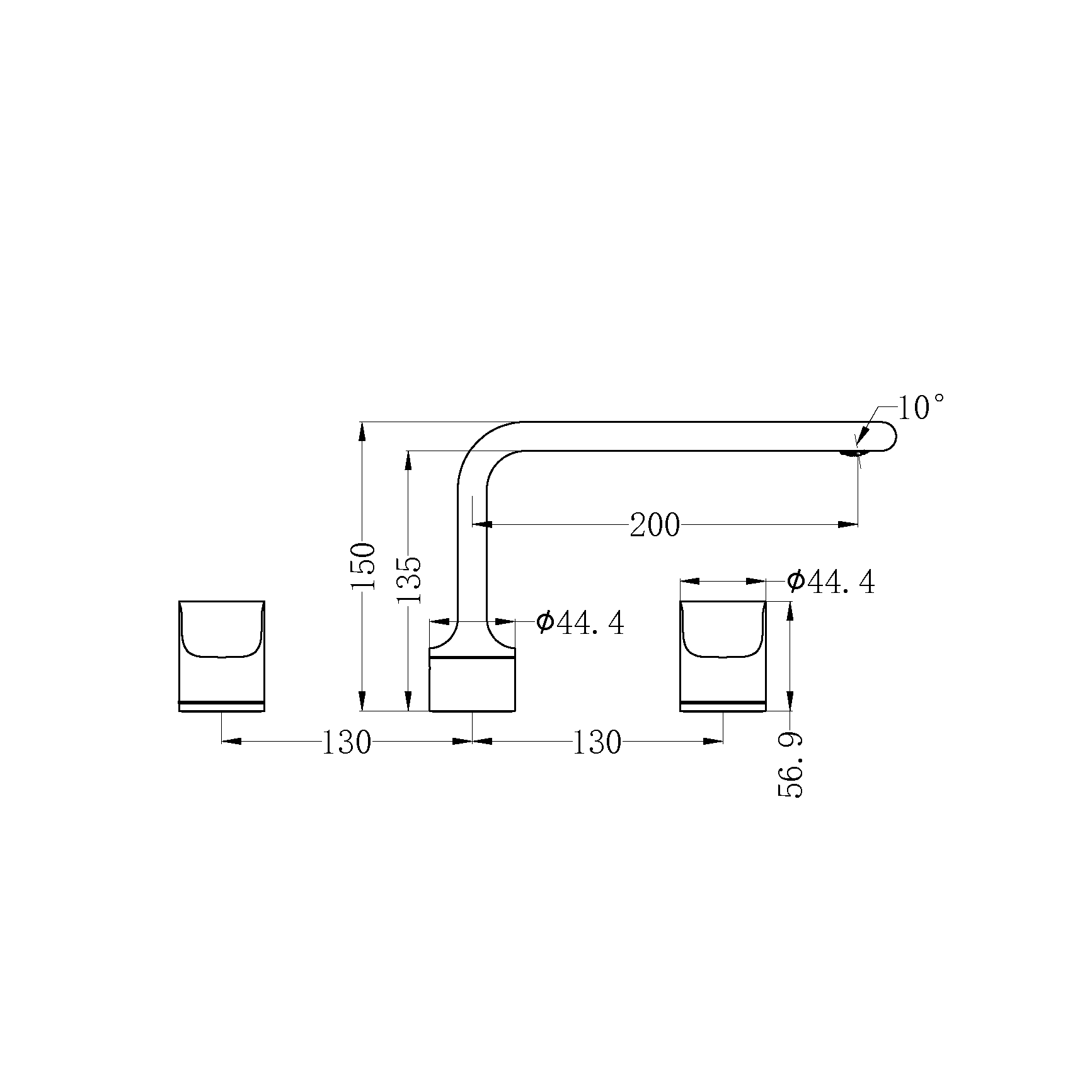 PEARL BATH SET GUN METAL