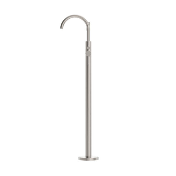 MECCA ROUND FREESTANDING MIXER WITH HAND SHOWER BRUSHED NICKEL