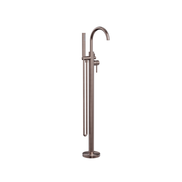 MECCA ROUND FREESTANDING MIXER WITH HAND SHOWER BRUSHED BRONZE