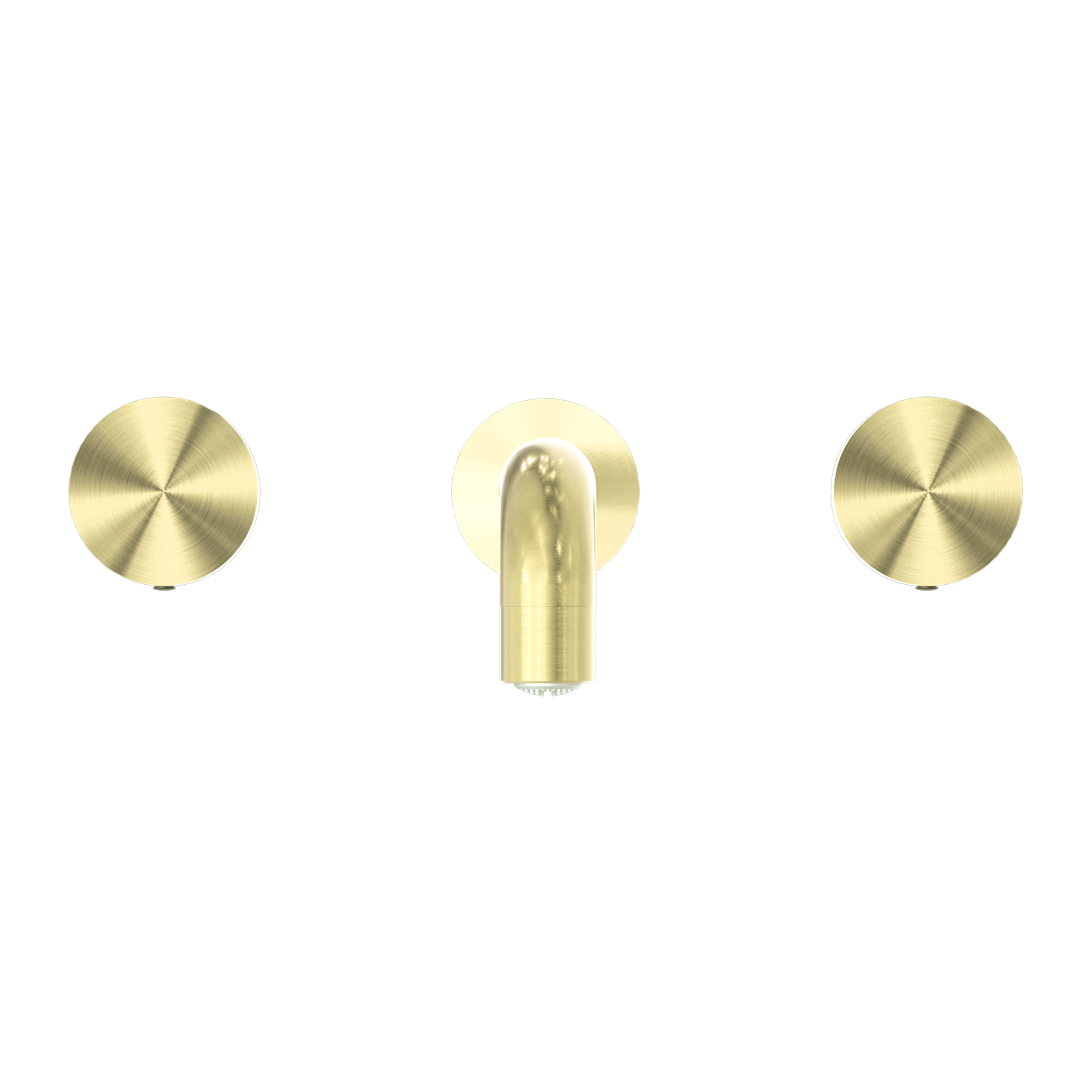 KARA WALL BASIN SET 180MM BRUSHED GOLD