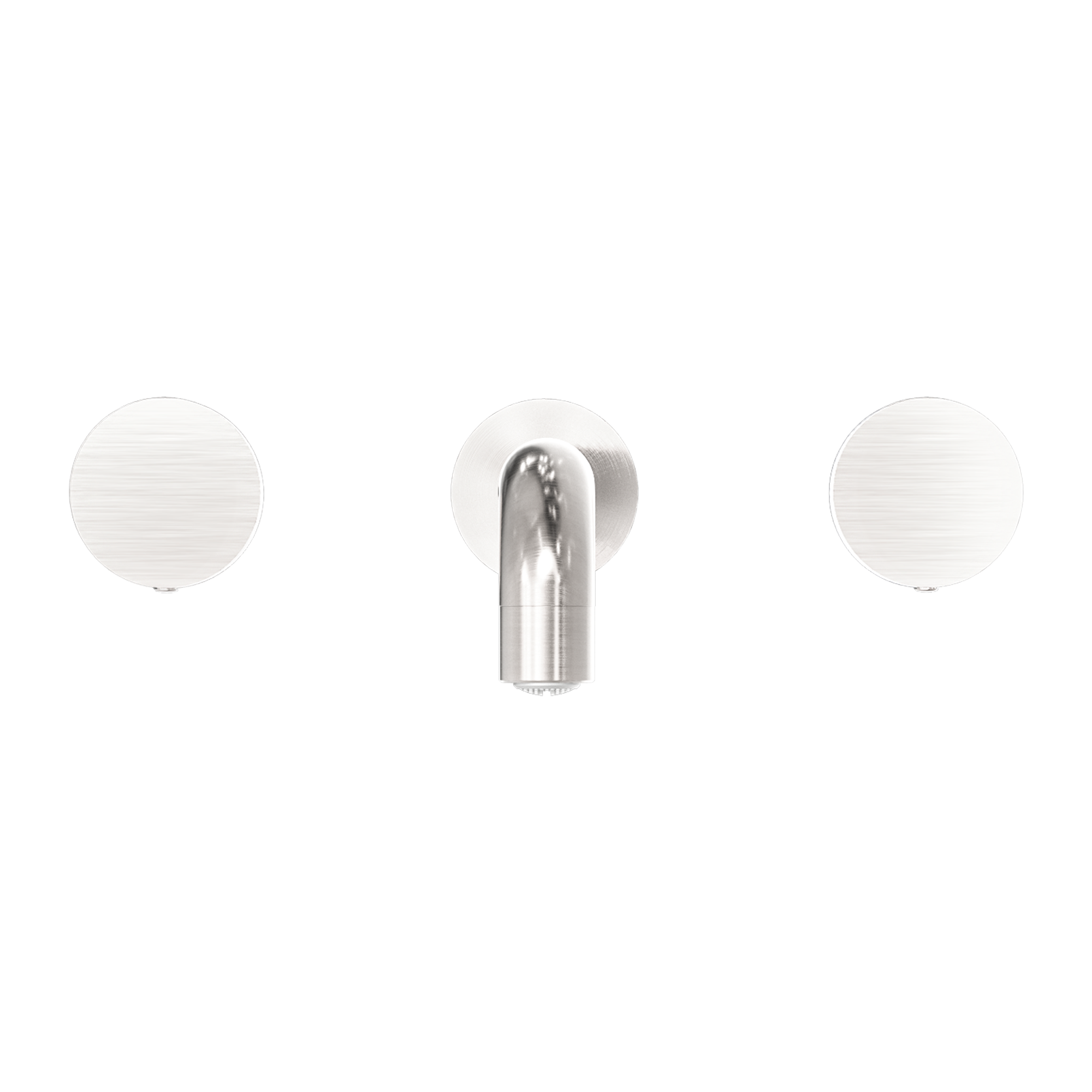 KARA WALL BASIN SET 180MM BRUSHED NICKEL
