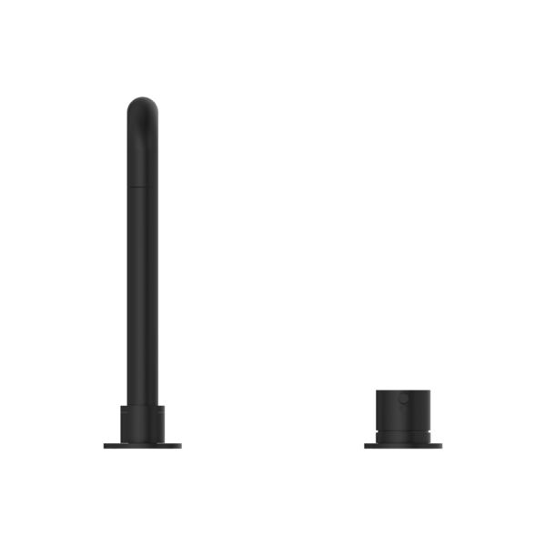 MECCA HOB BASIN MIXER SQUARE SWIVEL SPOUT MATTE BLACK