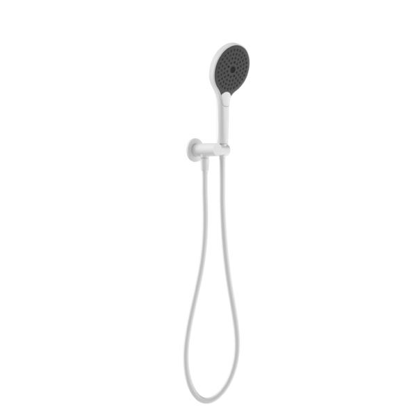 MECCA SHOWER ON BRACKET WITH AIR SHOWER II MATTE WHITE