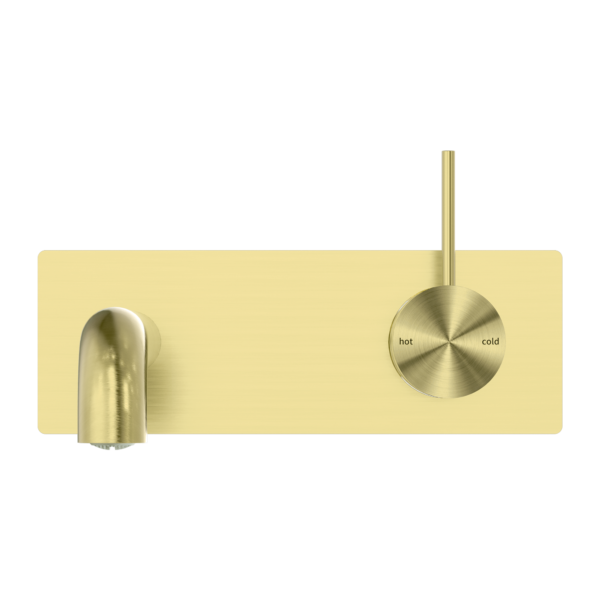 MECCA WALL BASIN/BATH MIXER HANDLE UP 160MM BRUSHED GOLD
