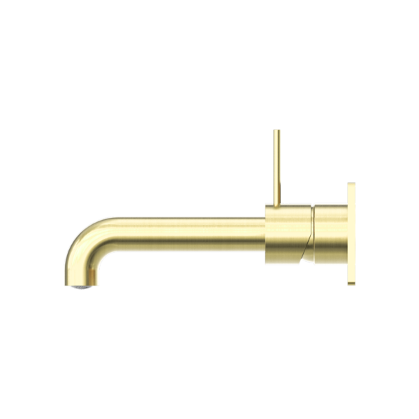 MECCA WALL BASIN/BATH MIXER HANDLE UP 185MM BRUSHED GOLD