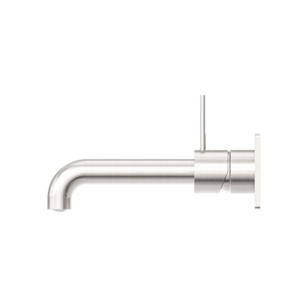 MECCA WALL BASIN/BATH MIXER HANDLE UP 160MM BRUSHED NICKEL