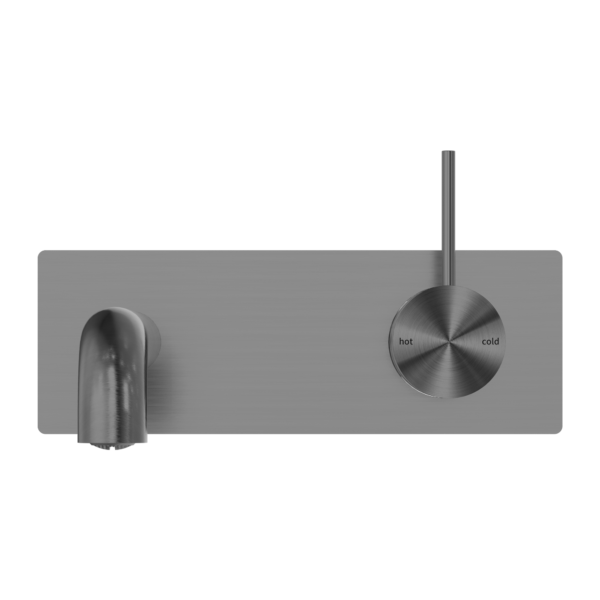 MECCA WALL BASIN/BATH MIXER HANDLE UP 160MM GUN METAL