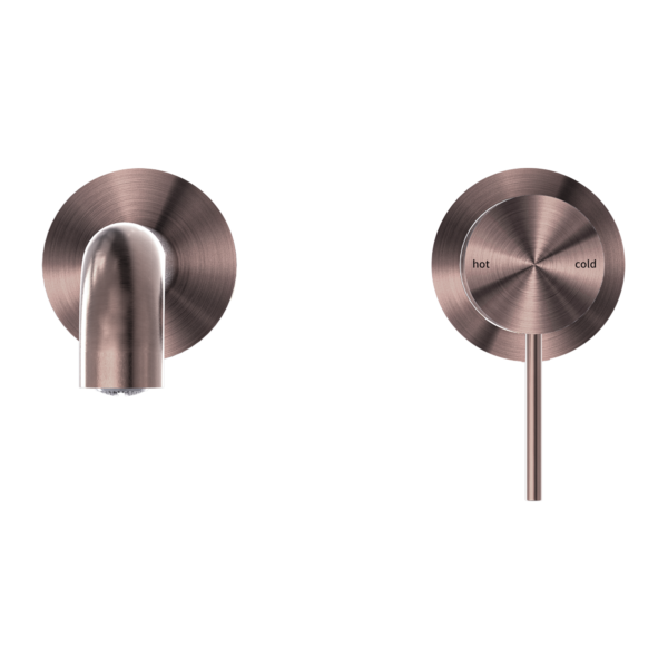 MECCA WALL BASIN/BATH MIXER SEPARETE BACK PLATE 160MM BRUSHED BRONZE