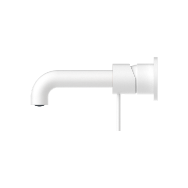 MECCA WALL BASIN/BATH MIXER SEPARATE BACK PLATE 120MM MATTE WHITE