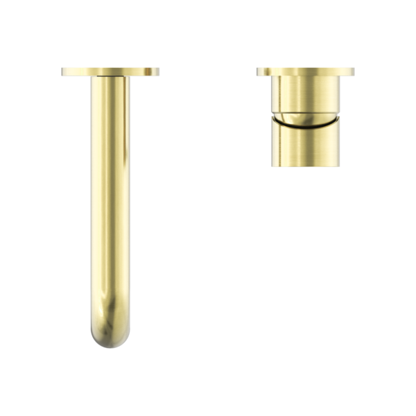 MECCA WALL BASIN/BATH MIXER SEPARETE BACK PLATE 230MM BRUSHED GOLD