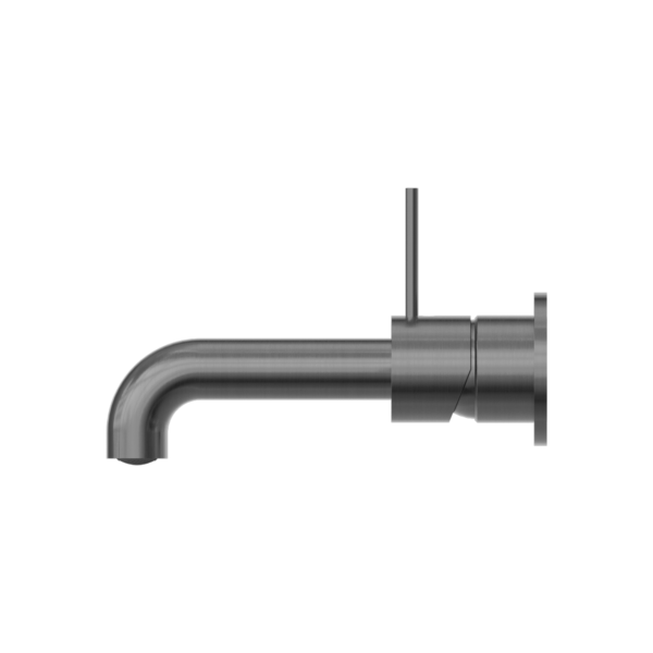 MECCA WALL BASIN/BATH MIXER SEPARETE BACK PLATE HANDLE UP 160MM GUN METAL
