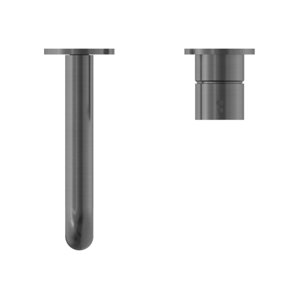 MECCA WALL BASIN/BATH MIXER SEPARETE BACK PLATE HANDLE UP 160MM GUN METAL