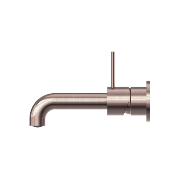 MECCA WALL BASIN/BATH MIXER SEPARATE BACK PLATE HANDLE UP 120MM BRUSHED BRONZE