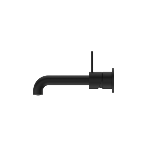 MECCA WALL BASIN/BATH MIXER SEPARETE BACK PLATE HANDLE UP 230MM MATTE BLACK
