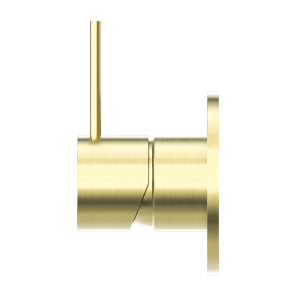 MECCA SHOWER MIXER HANDLE UP 80MM PLATE BRUSHED GOLD