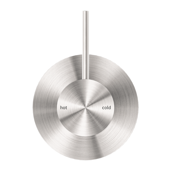 MECCA SHOWER MIXER HANDLE UP 80MM PLATE BRUSHED NICKEL