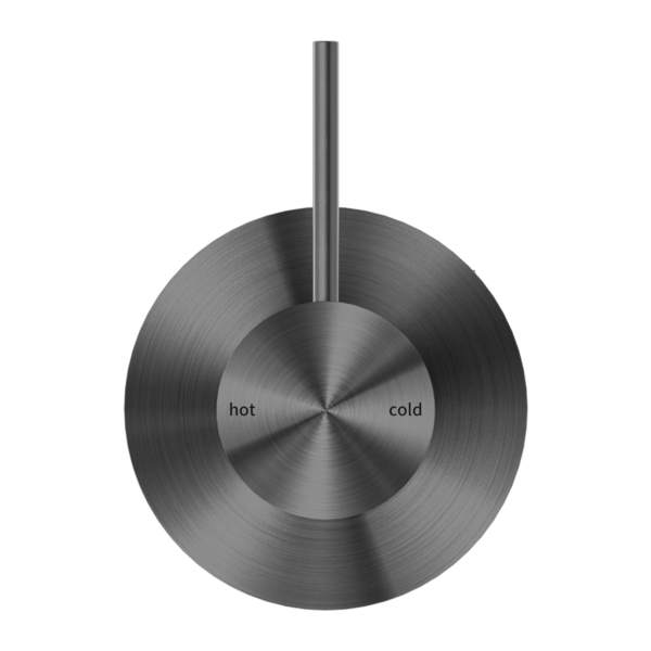 MECCA SHOWER MIXER HANDLE UP 80MM PLATE GUN METAL