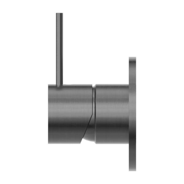 MECCA SHOWER MIXER HANDLE UP 80MM PLATE GUN METAL