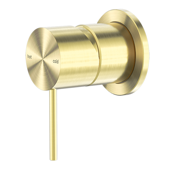 MECCA SHOWER MIXER 60MM PLATE BRUSHED GOLD