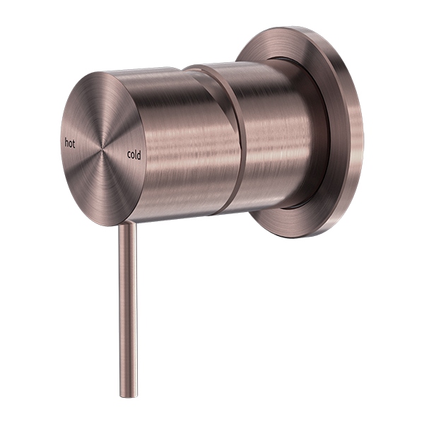 MECCA SHOWER MIXER 60MM PLATE BRUSHED BRONZE