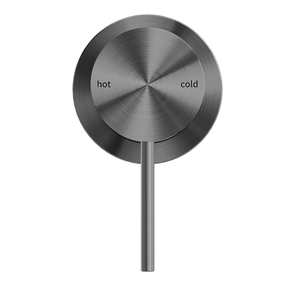 MECCA SHOWER MIXER 60MM PLATE GUN METAL