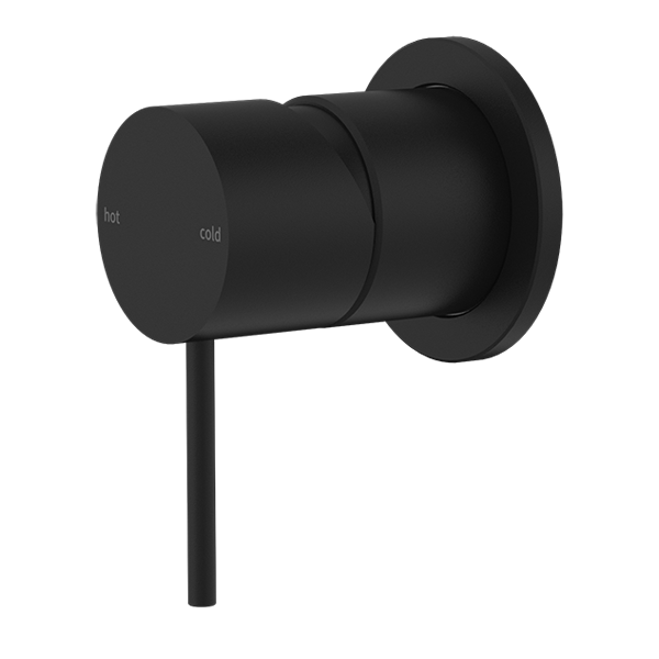 MECCA SHOWER MIXER 60MM PLATE MATTE BLACK