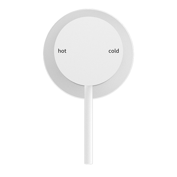 MECCA SHOWER MIXER 60MM PLATE MATTE WHITE